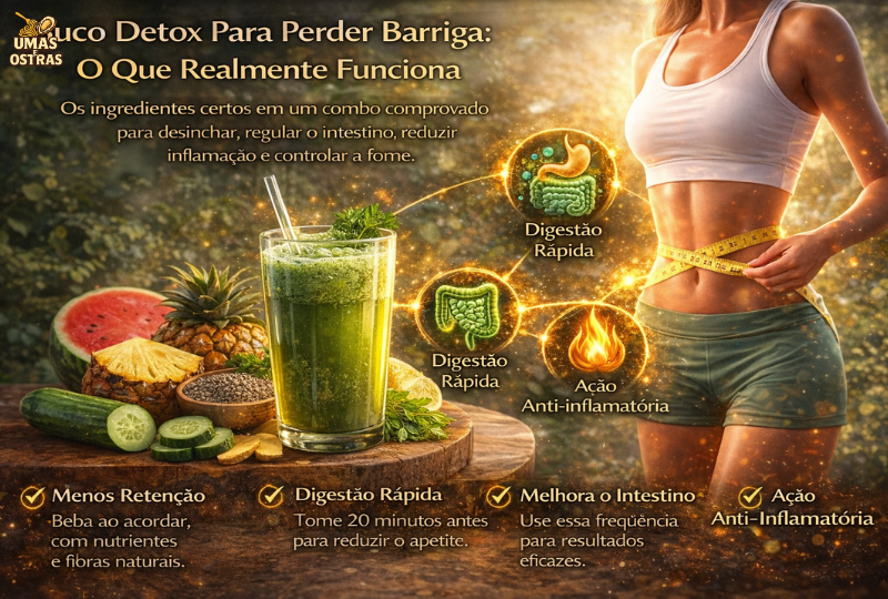 O Detox Certo Para Desinchar, Regular o Intestino e Afinar a Cintura
