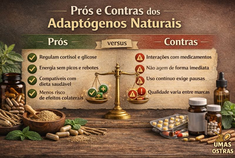 Prós e Contras dos Adaptógenos