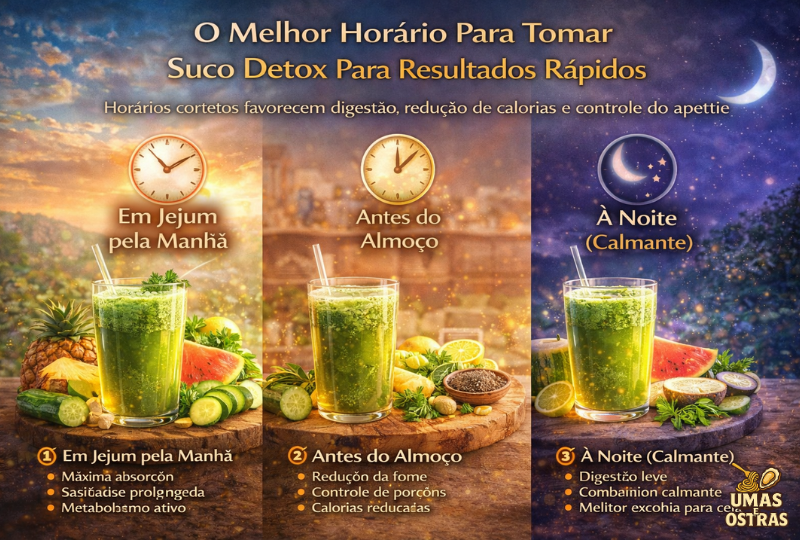 Quando Tomar Suco Detox Para Emagrecer Mais Rápido e Reduzir a Fome