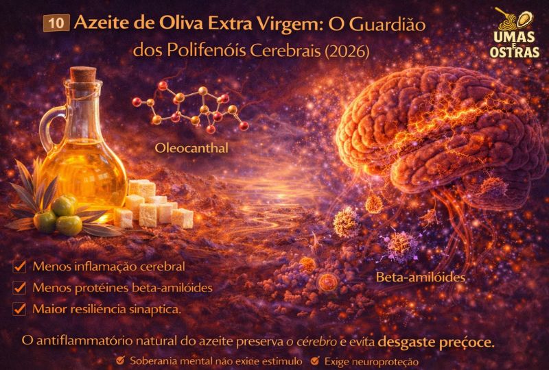 Azeite de Oliva Extra Virgem: O Guardião dos Polifenóis Cerebrais e da Neuroproteção em 2026 Como o Oleocanthal do Azeite Protege o Cérebro, Reduz Inflamação e Preserva a Clareza Mental
