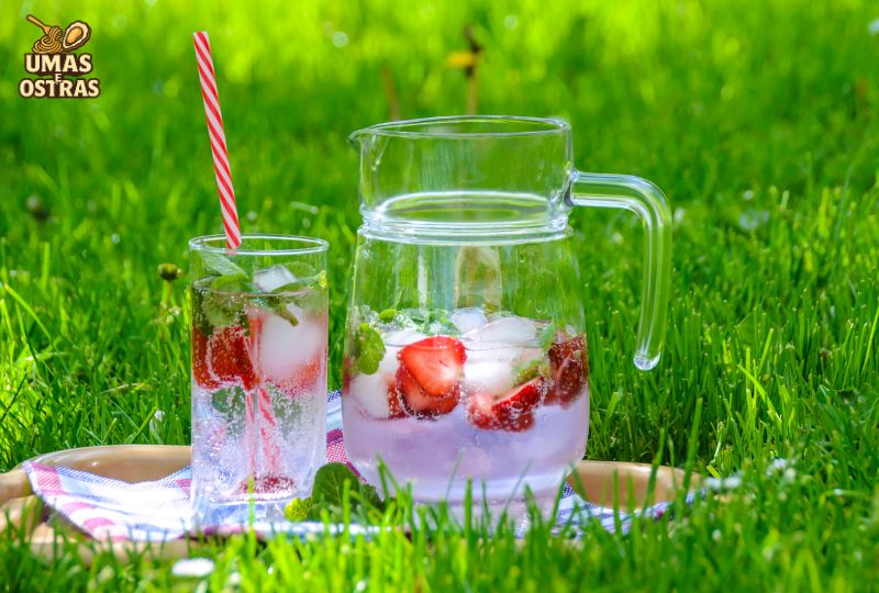 Água saborizada, detox e infusões