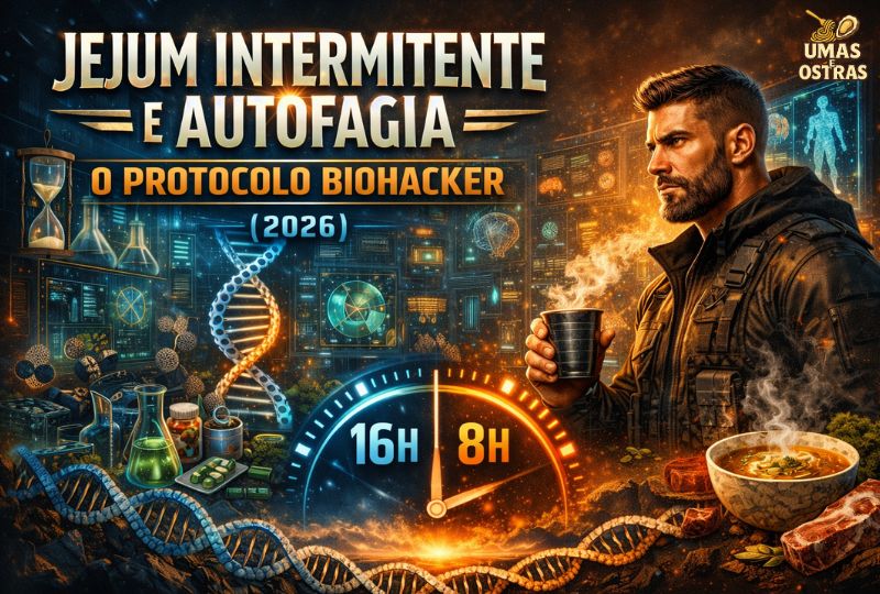 Protocolo de Jejum Intermitente 16/8, 20/4 e OMAD: Como Ativar a Autofagia e Dominar Seu Metabolismo em 2026