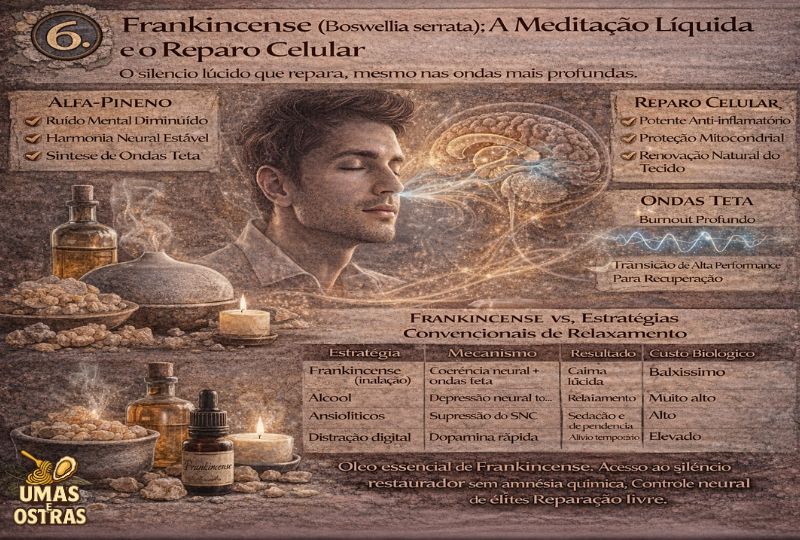 Como o Frankincense induz ondas teta, organiza a atividade neural e favorece a longevidade celular