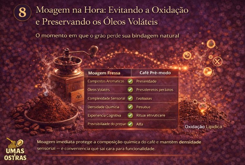 Quando o Grão se Abre, a Oxidação Começa