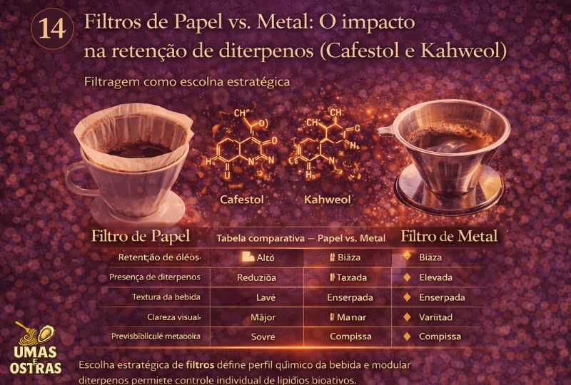 Como o método de filtragem redefine a composição bioquímica do café
