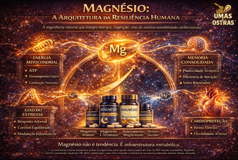 A engenharia mineral que integra energia, cognição, eixo do estresse e estabilidade cardiovascular.