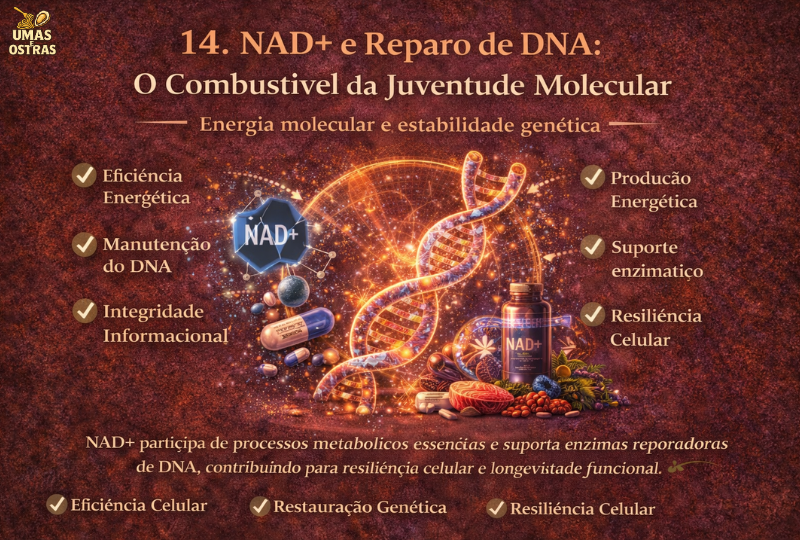 NAD+ e a Manutenção do Código Genético: Energia Molecular para Longevidade Funcional