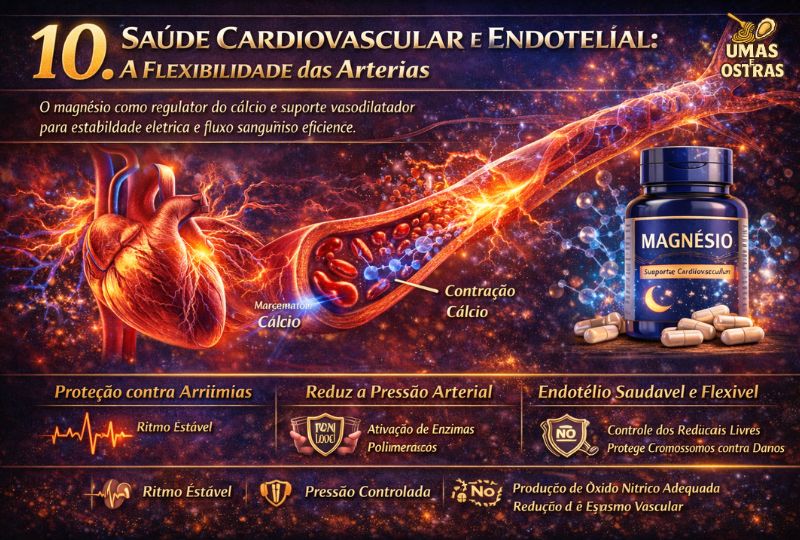 Equilíbrio entre Cálcio e Magnésio na estabilidade elétrica, flexibilidade arterial e proteção endotelial.