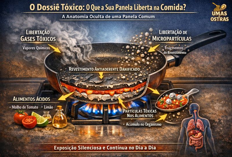 O Perigo Invisível na Sua Cozinha: Como Panelas Comuns Podem Contaminar Seus Alimentos”