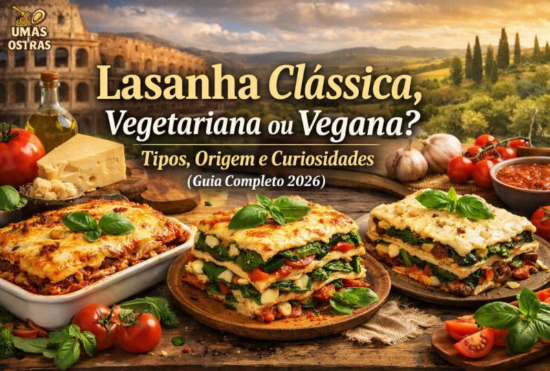 Você sabe qual a melhor lasanha? Veja as diferenças entre clássica, vegetariana e vegana