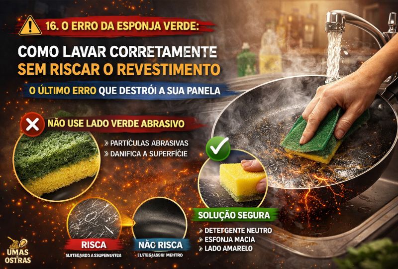 Você Está Estragando Sua Panela Sem Saber: O Erro da Esponja Verde Revelado
