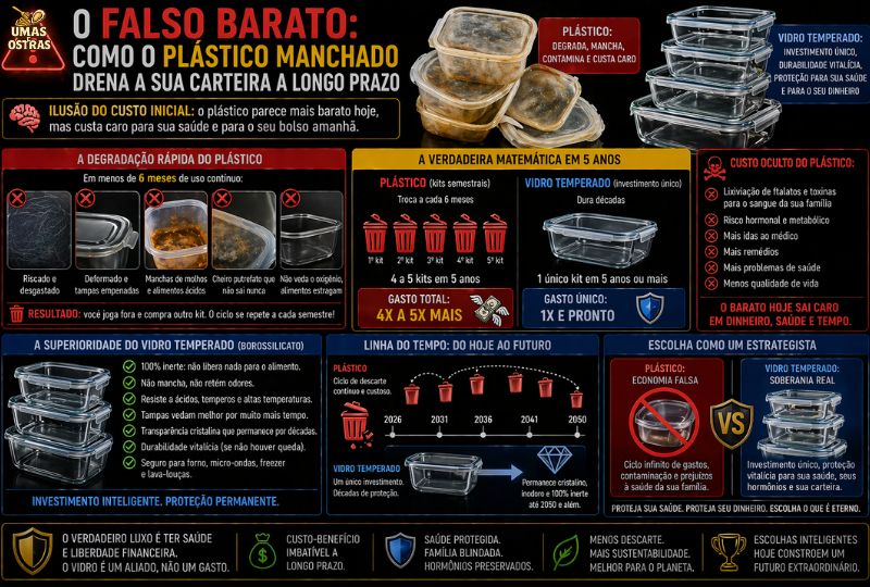Falsa Economia: Por Que Recipientes Plásticos Custam Mais Caro que Vidro no Longo Prazo