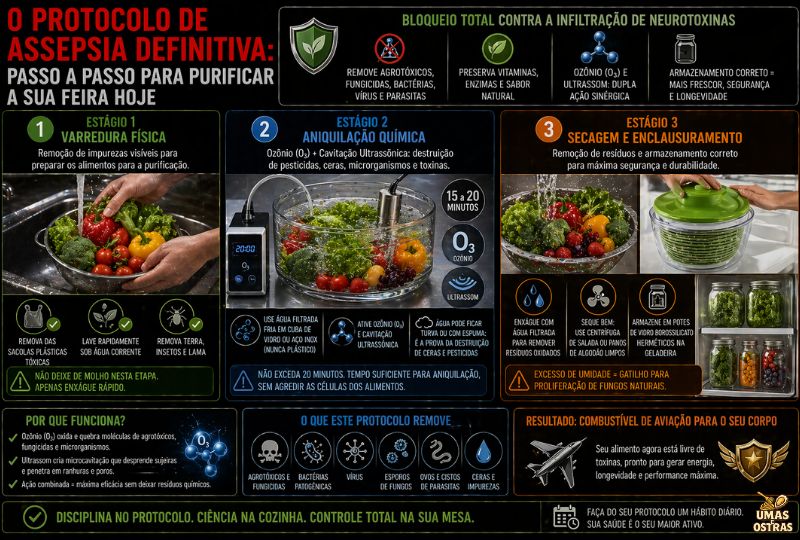 Protocolo de Limpeza e Armazenamento para Alimentos Mais Seguros