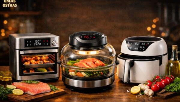Airfryer saudável 2026 vidro inox cerâmica comparativo sem teflon preparo de alimentos naturais