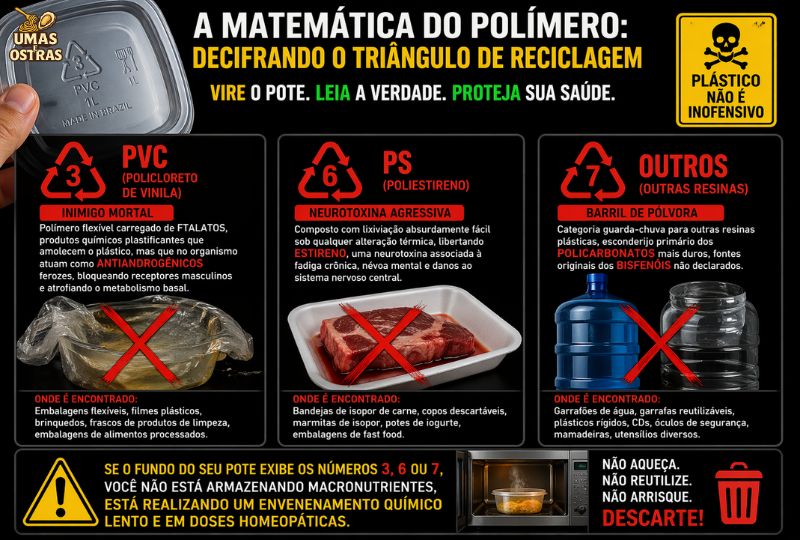 Códigos de Plástico Perigosos: Entenda os Riscos do PVC, Poliestireno e Outros (3, 6 e 7)