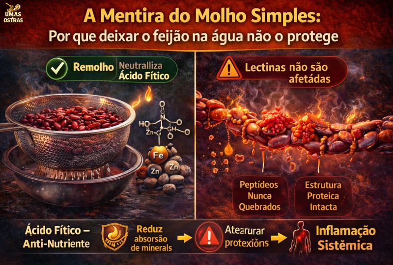 Remolho reduz um problema… mas não elimina o principal risco das leguminosas
