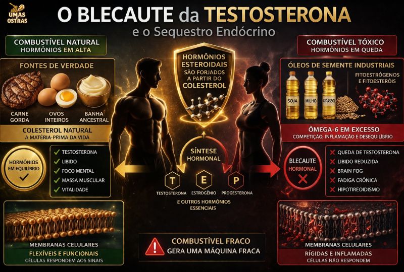 Combustível Hormonal: Como Gorduras Erradas Sabotam sua Biologia