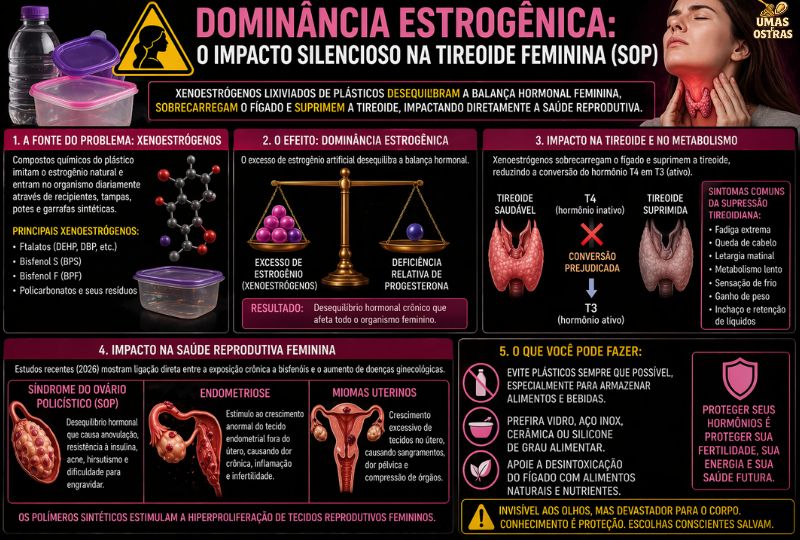 Xenoestrógenos e SOP: A Relação Entre Plásticos, Desequilíbrio Hormonal e Tireoide