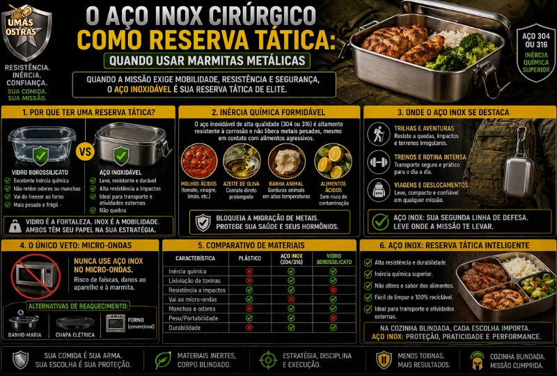 Marmitas de Aço Inoxidável: Vantagens, Limitações e Quando Escolher em Vez do Vidro