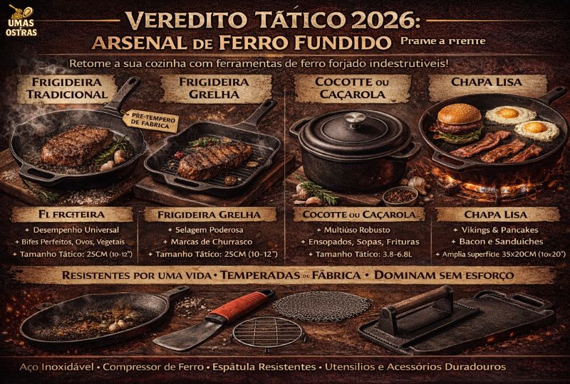 Utensílios de Ferro Fundido: Durabilidade, Retenção de Calor e Eficiência na Cozinha