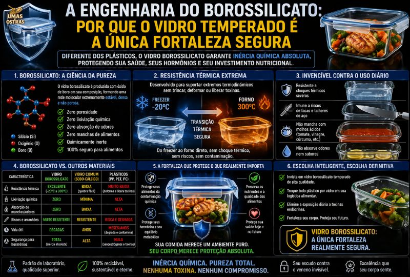 Borossilicato vs Plástico: A Solução Definitiva Contra Lixiviação e Contaminação Alimentar