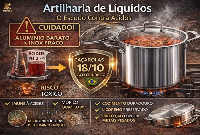 Cozimento Seguro e Profundo: A Superioridade das Caçarolas 18/10