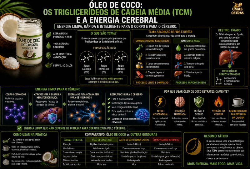 Triglicerídeos de Cadeia Média (TCM): Como o Óleo de Coco é Utilizado pelo Corpo