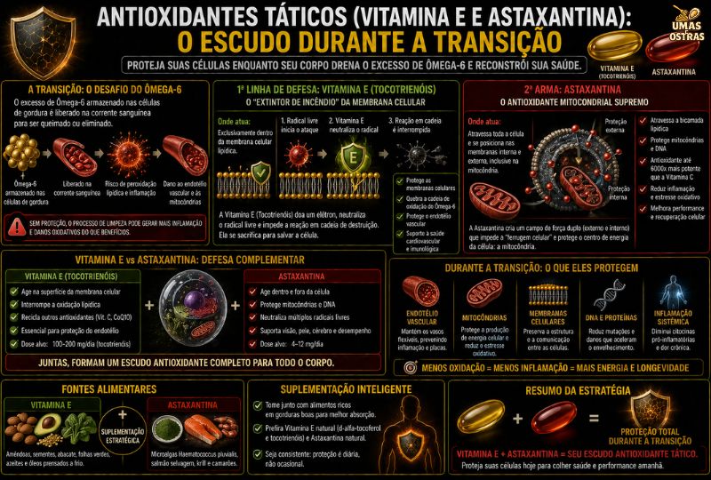 Antioxidantes Lipossolúveis: O Papel da Vitamina E e da Astaxantina no Organismo