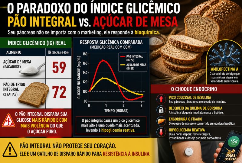 O Mito do Pão Integral: Por Que Ele Pode Elevar Mais a Glicose Que o Açúcar