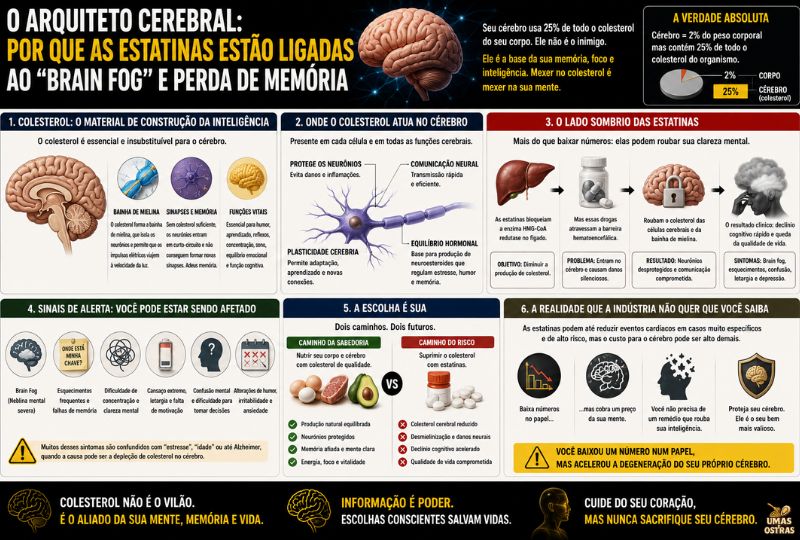 Colesterol e Cérebro: Papel da Mielina, Memória e Funções Cognitivas