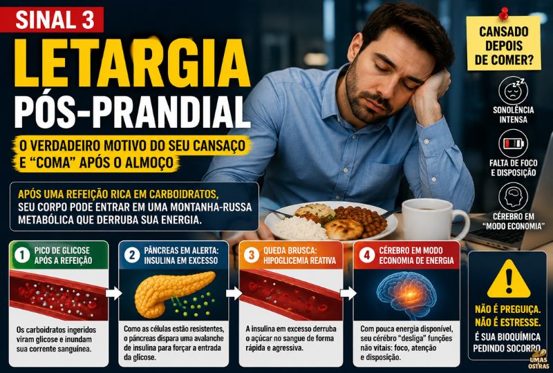 O Verdadeiro Motivo do Seu "Coma" Após Comer