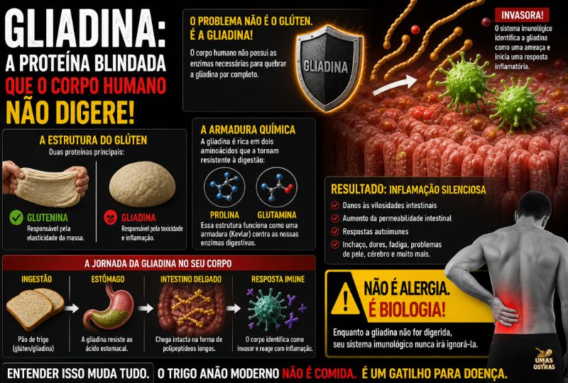 Glúten Não é o Vilão? A Gliadina Que Escapa da Digestão e Ativa Seu Sistema Imune