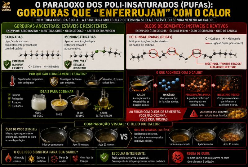 Gorduras na Cozinha: Estabilidade Térmica e Oxidação de Óleos Vegetais