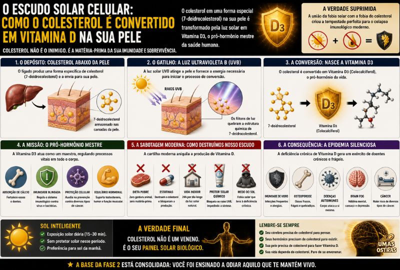 Colesterol e Vitamina D: Relação entre Sol, Pele, Imunidade e Saúde Hormonal