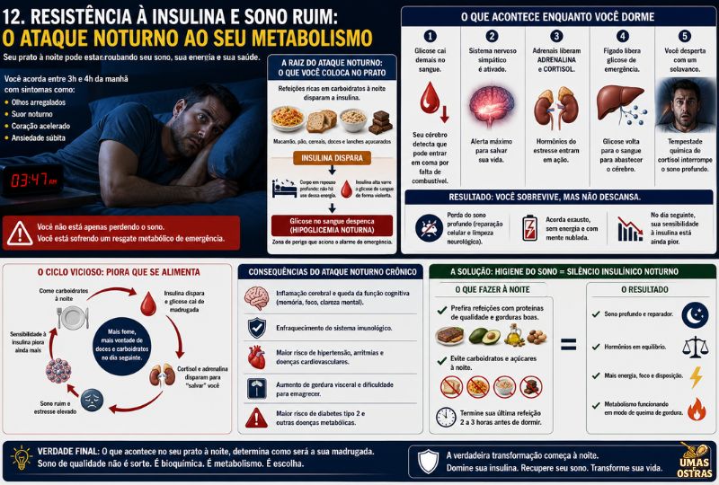 A Hipoglicemia da Madrugada: Como a Insulina Destrói Seu Sono e Sua Recuperação