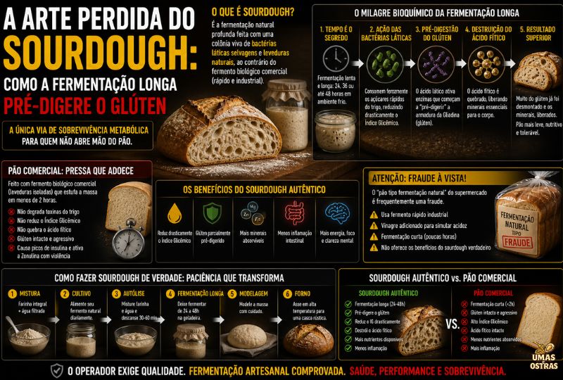 Fermentação Longa: Como o Sourdough Reduz o Impacto do Glúten e do Índice Glicêmico