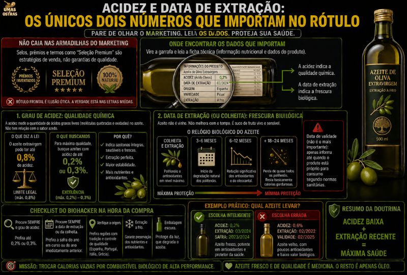 Acidez e Safra do Azeite: Indicadores de Qualidade e Frescor