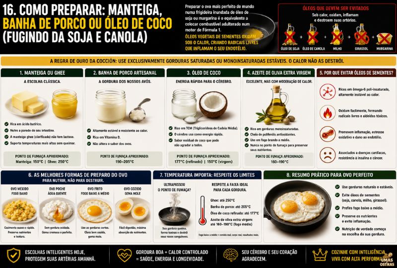 Melhores Gorduras para Preparar Ovos: Manteiga, Ghee, Banha, Coco e Azeite