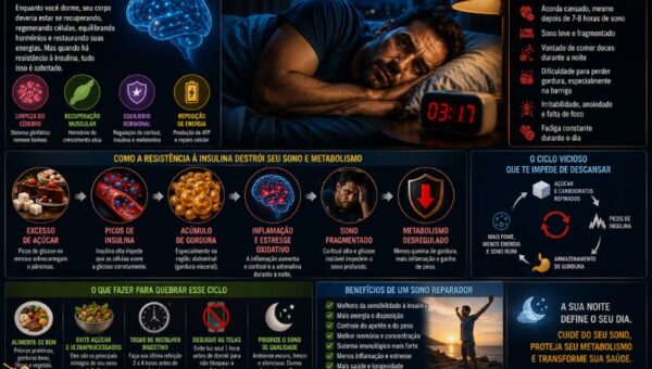 Como Noites Mal Dormidas Alimentam Inflamação, Fome e Ganho de Peso
