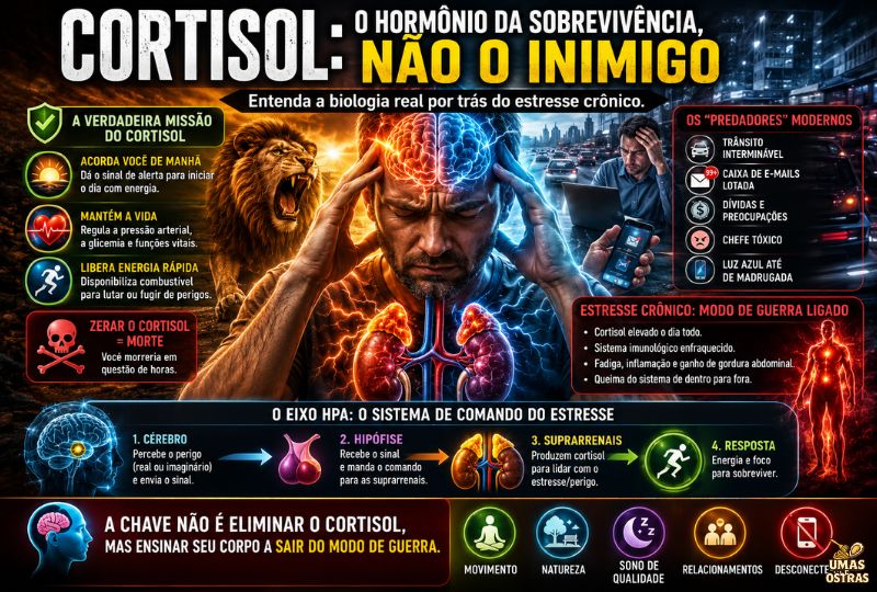 O Problema Não É o Cortisol — É Viver em Modo de Guerra 24 Horas por Dia