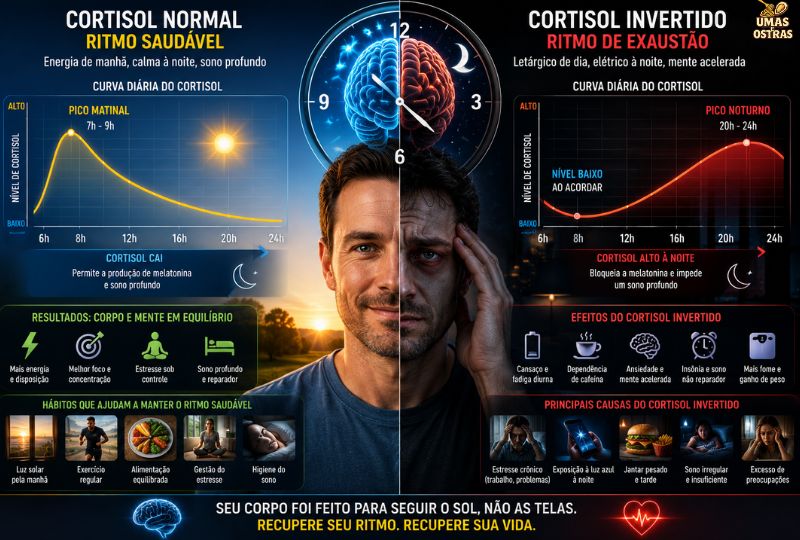 O Cortisol Invertido Pode Estar Desregulando Sua Energia