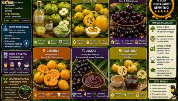 Mapa Visual das Frutas Nativas da Mata Atlântica: Conheça Espécies, Sabores e Benefícios