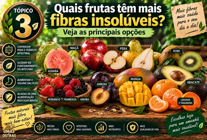 Frutas Ricas em Fibras Insolúveis: Goiaba, Maçã, Pera, Kiwi e Outras Opções